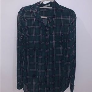 SHEER EQUIPTMENT BUTTON BLOUSE